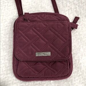 Vera Bradley RETIRED Hipster Crossbody Quilted in Raspberry (purple)